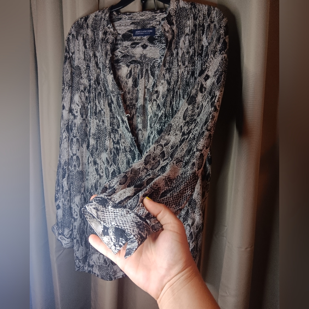 Snake Skin Print Button Up - image 2